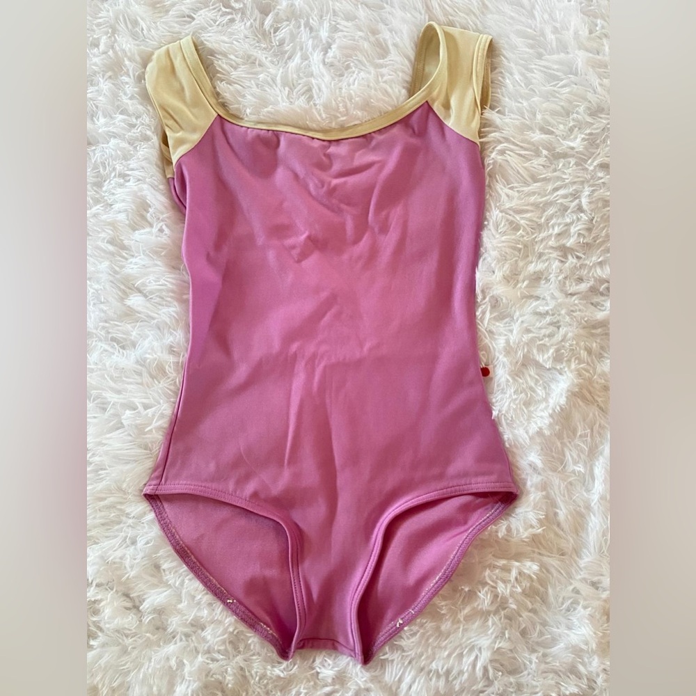 Yumiko Pink and cream Leotard XS adult